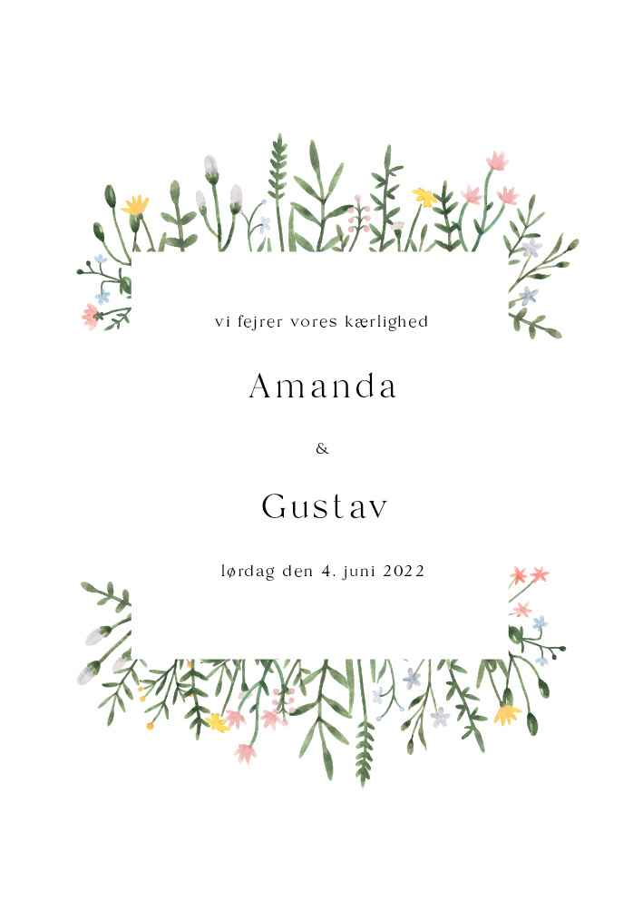 Invitationer - Amanda & Gustav